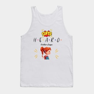 Super Hearo | Cochlear Implant | Hearing Loss | Deaf Tank Top